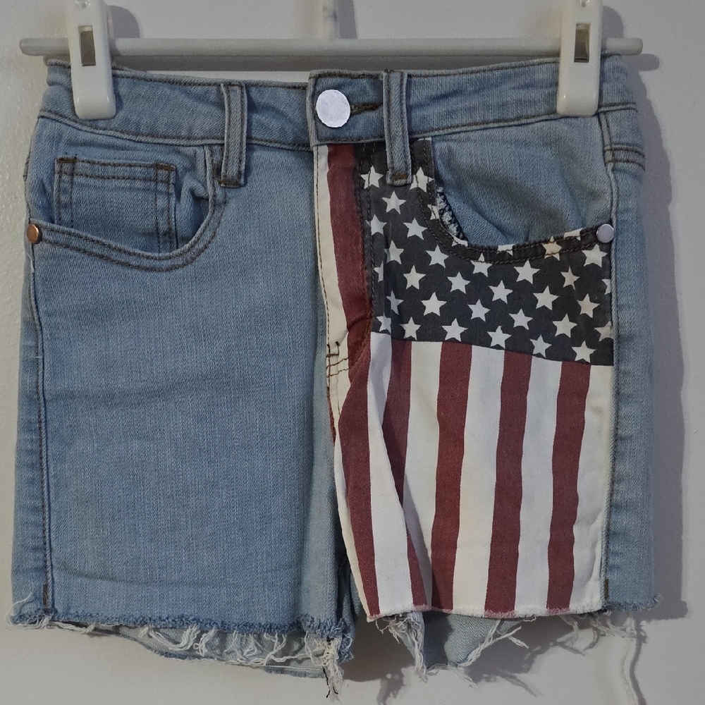 Harper Denim American Flag Shorts - Size 25